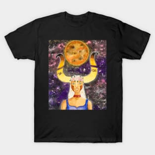 Taurus Astrological Sign Space Portrait T-Shirt